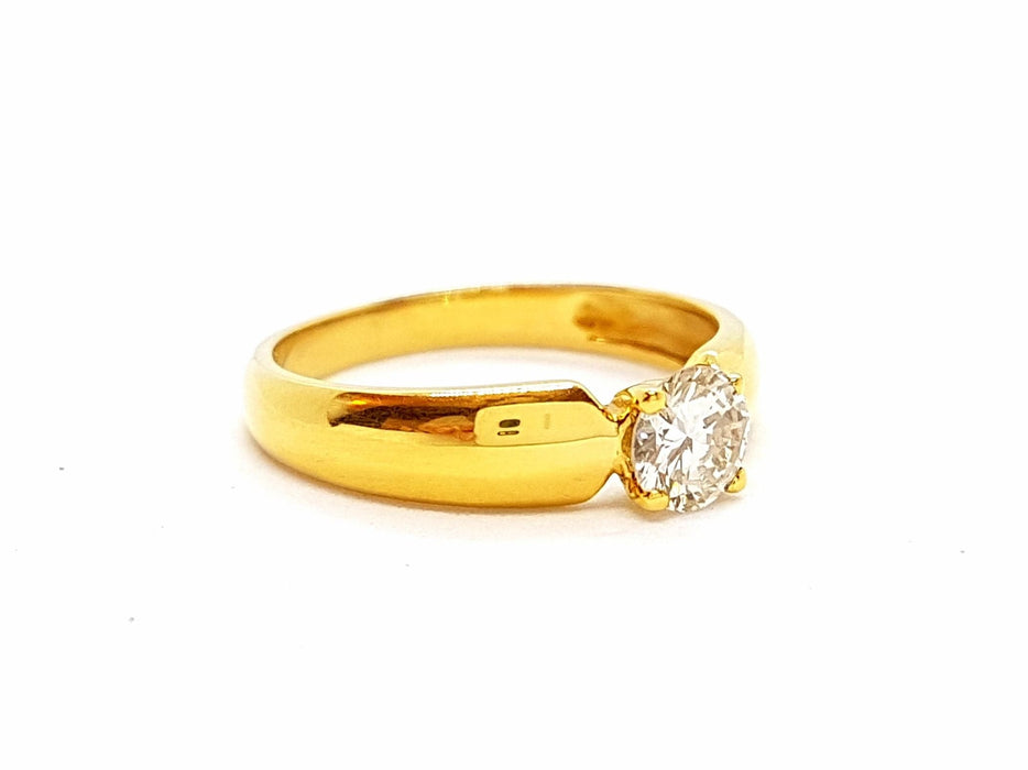 Bague 55 Bague Solitaire Or jaune Diamant 58 Facettes 06362CD