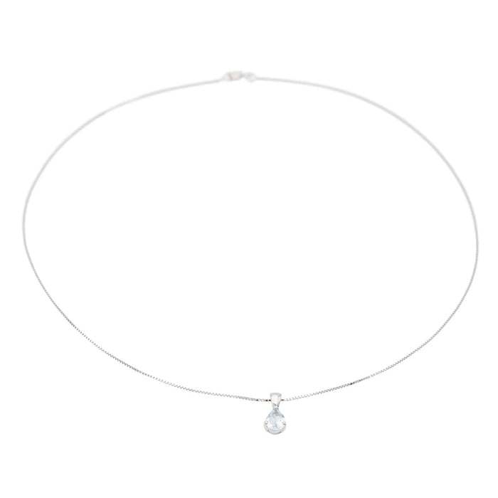 Collier Collier Pendentif Or blanc Aigue-marine 58 Facettes 2506320CN