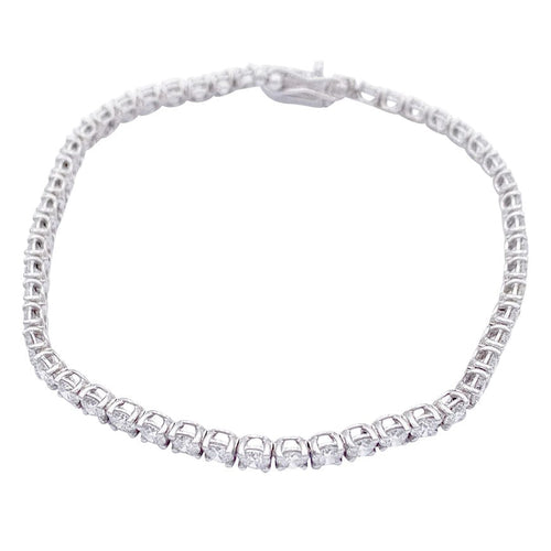 Bracelet Bracelet ligne diamants en or blanc. 58 Facettes 32160