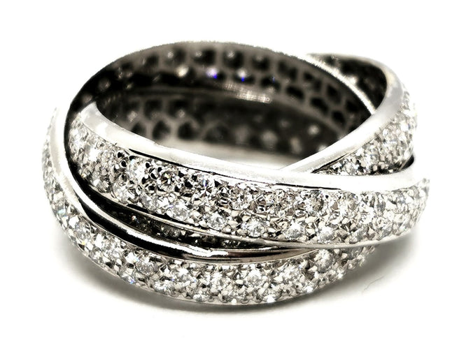 Bague 54 Bague Trilogie Or blanc Diamant 58 Facettes 1692666CN