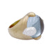 Ring 53 Pomellato ring, Claw, yellow gold, diamonds, aquamarine. 58 Facettes 32471