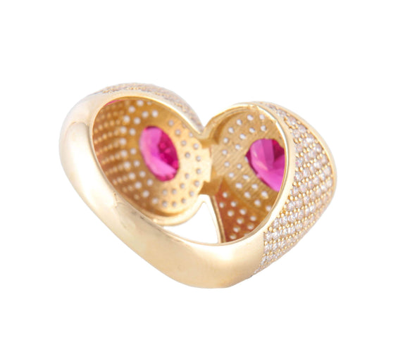 Bague BAGUE "ETREINTE" OR & ZIRCONIUMS 58 Facettes BO/220090