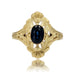 Ring 53 Art Nouveau ring matte yellow gold and sapphire 58 Facettes 23-331