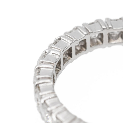 Bague 55.5 Bague Alliance américaine Or blanc Diamant 58 Facettes 2602110CN