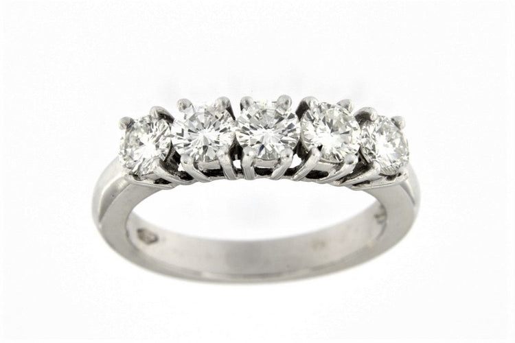 Bague 54 Bague Rivière 5 diamants 58 Facettes 49