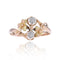 Bague 57 Bague 3 ors motifs floraux ancienne 58 Facettes 22-447B