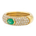 Ring 54 Yellow Gold Emerald Ring 58 Facettes 578384CD