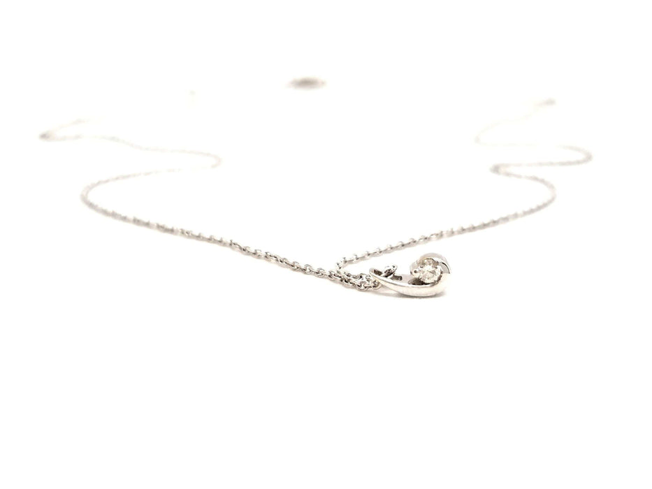 Collier Collier Chaîne + pendentif Or blanc Diamant 58 Facettes 880897CD