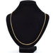 Yellow gold chain necklace with filed convict link 58 Facettes 19-538B