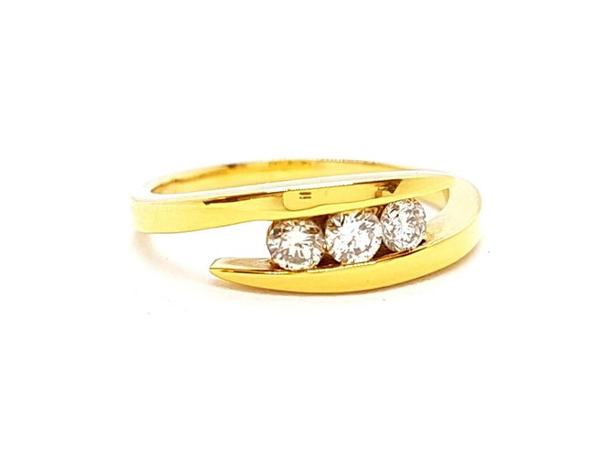 Bague 55 Bague Or jaune Diamant 58 Facettes 06318CD