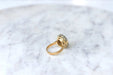 Ring Art Deco citrine ring surrounded by diamonds 58 Facettes