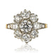 Bague 54 Bague diamants marguerite platine or 58 Facettes F70HL