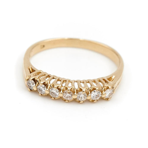 Bague 52 Bague Demi alliance Or jaune Diamant 58 Facettes 1718449CN