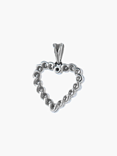 Pendentif Pendentif Coeur Or gris Diamants 58 Facettes