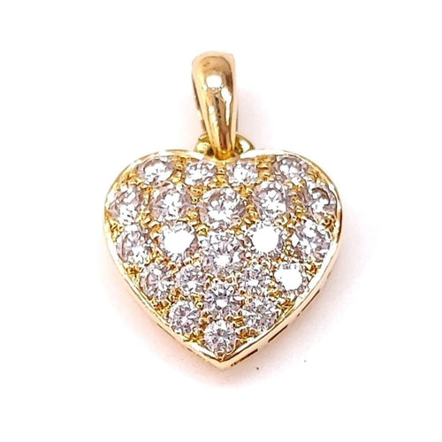 Pendentif Pendentif cœur or jaune diamants 58 Facettes RA-203