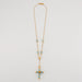 Collier Pendentif croix topaze sur chaîne or jaune 58 Facettes