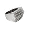 Bague 53 Bague en or blanc, pavage diamants 58 Facettes 1-1245/2