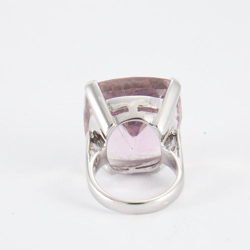 Bague Bague cocktail Kunzite Or blanc 58 Facettes 0006