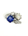 Bague Bague or blanc Saphir de Ceylan et diamants 58 Facettes