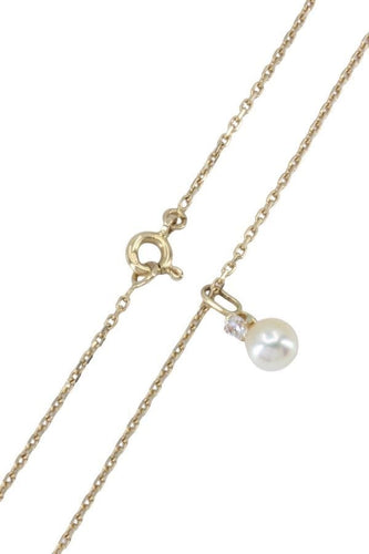 Collier Collier en or jaune, perle, diamant 58 Facettes 063481