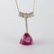 Collier Collier Or Gris Tourmaline Rose 58 Facettes