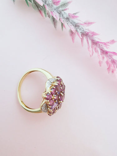 Bague Bague Améthystes Rubis Diamants 58 Facettes AA 1617