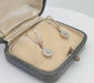 Dormeuses earrings, late 19th century, diamond roses 58 Facettes