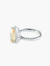 Bague 52 Bague tourmaline jaune poire et diamants or blanc 58 Facettes