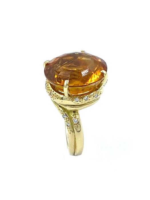 Bague Bague D’AVOSSA citrine & diamants 58 Facettes