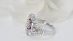 Bague 53.5 Bague ancienne en or blanc, rubis et diamants 58 Facettes 32001