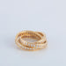 Ring 51 TRINITY YELLOW GOLD DIAMOND RING 58 Facettes