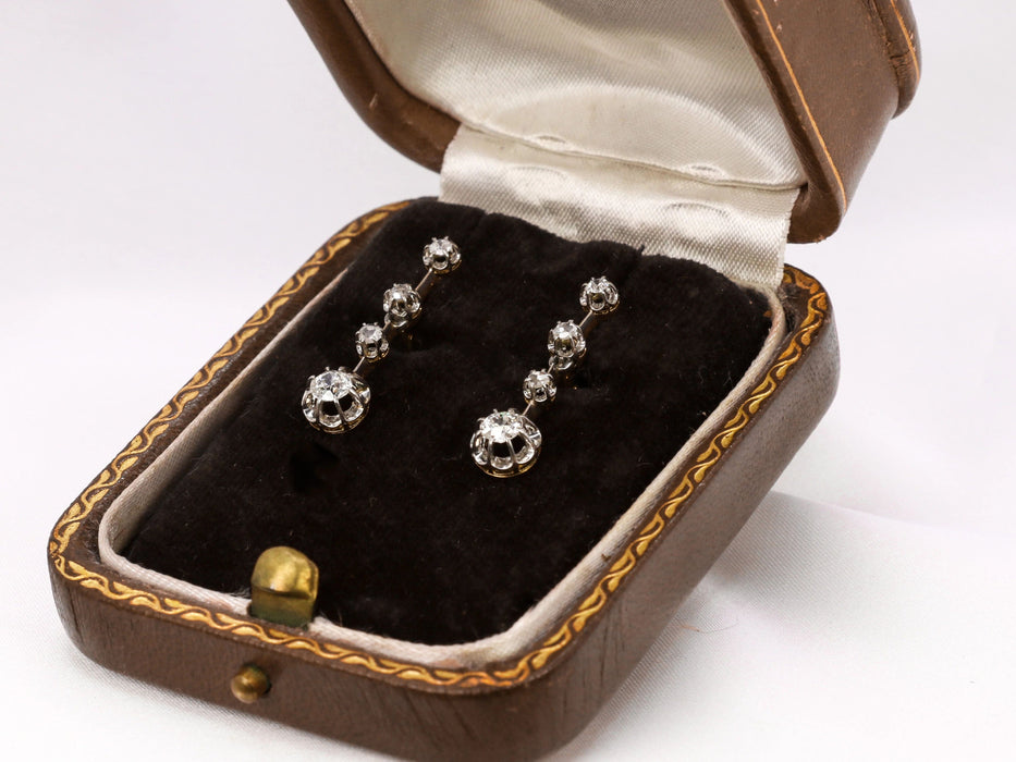 Boucles d'oreilles Dormeuses diamants 58 Facettes 652