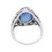 Ring 52 Art Deco ring in platinum, white gold, 9,6 ct sapphire, diamonds. 58 Facettes 31595