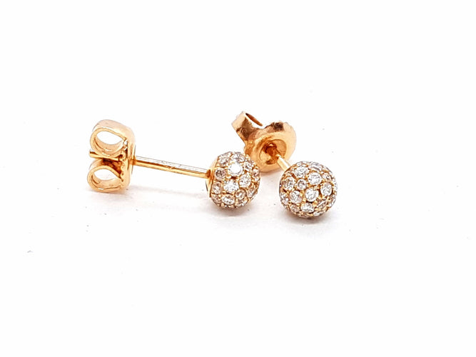 Boucles d'oreilles Boucles d'oreilles Or rose Diamant 58 Facettes 578645RV
