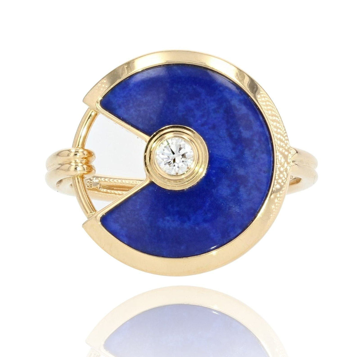 Cartier Amulette Lapis Lazuli Diamond Ring 7875201401046 58