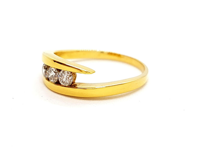 Bague 55 Bague Or jaune Diamant 58 Facettes 06318CD