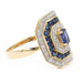 Ring 62 Cocktail Ring Yellow Gold Sapphire 58 Facettes 1599634CN