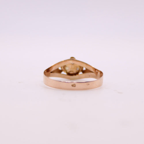 Bague 55 Bague Art-Nouveau Or Perles 58 Facettes