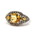Ring Vintage Ring in Silver & Citrines 58 Facettes