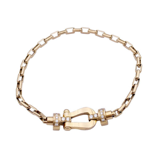 Fred bracelet, “Force 10”, yellow gold, diamonds. 58 Facettes 32811