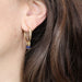 Boucles d'oreilles Créoles en or et perles de verre bleu 58 Facettes 19-070C