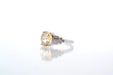 Bague Bague Or blanc Saphir jaune Diamants 58 Facettes 25430 25448