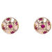 Earrings Vintage ruby ​​dome stud earrings 58 Facettes 22-630