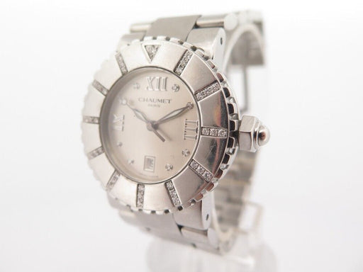 CHAUMET class one mm 622d 32 mm steel & diamond quartz watch 58 Facettes 253440