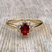 Ring Marguerite Ring in yellow gold, garnet, diamonds 58 Facettes 110
