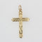 Pendentif Croix ancienne en or jaune ciselée 58 Facettes 21-689A