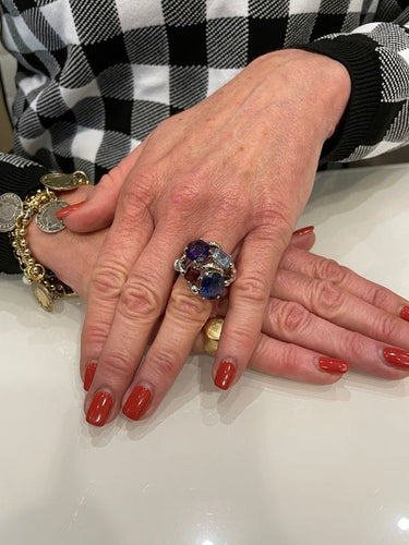 Bague 54 BAGUE MODERNE PIERRES FINES 58 Facettes 057731