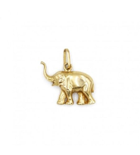 Pendentif 1.8 x 1.5 cm / Jaune / Or 750 Pendentif Charm's Eléphant 58 Facettes 220169R
