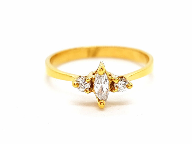 Bague 55 Bague Or jaune Diamant 58 Facettes 06320CD