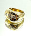 Ring 59 Band ring in yellow gold with diamonds 58 Facettes